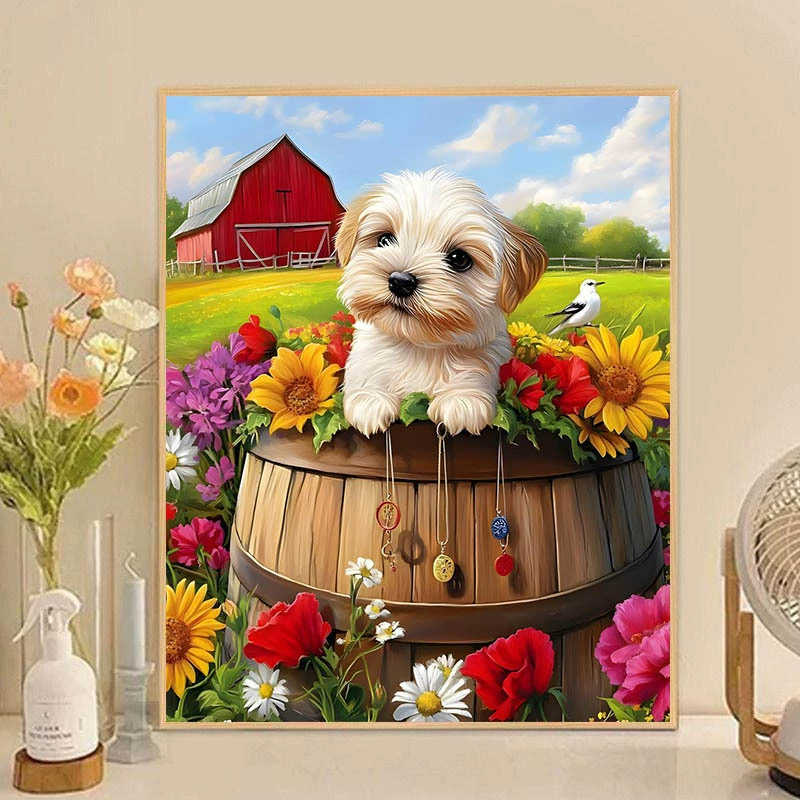Милая масляная живопись, цифровая картина, ручная роспись
