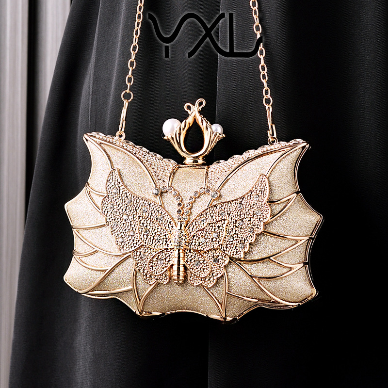 Bolsas de cena de lujo de moda borracha hueca bolsas de fiesta de mariposa bolsas de boda bolsas de mano bolsas de moda europeas y americanas fabricantes de bolsas de mujer