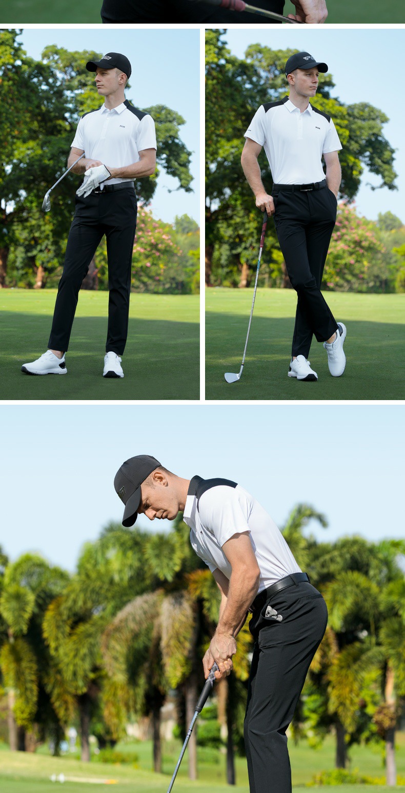 Áo polo golf nam tay ngắn thoáng khí nhanh khô — YF774 đen ngắn tay [hút ẩm/đàn hồi cao mềm mại/thoáng khí nhanh khô], YF774 trắng tay ngắn [hút ẩm/đàn hồi cao mềm mại/thoáng khí nhanh khô] chi tiết 8
