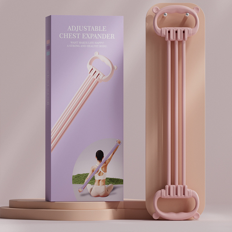 調整可能なポンド数6本のストレッチベルトが肩を開いて美背ストレッチロープ家庭用女性8字フィットネス引張り神器を練習する|undefined