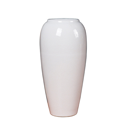 Jingdezhen ceramic vase with high-end appearance, white vase, home furnishings and decorations, three-piece set, modern and simple