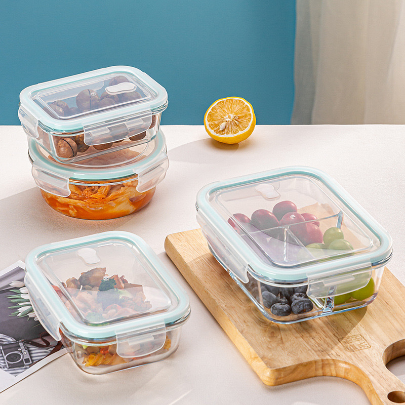 Wholesale a generation of glass lunch box fresh bowl microwave heating bowl lunch box fruit fresh-keeping box portable insulation
