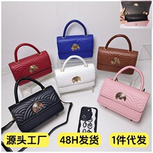 跨境扇形绣线民族女包棉绳手提包经典单肩斜挎包高质感小方包批发