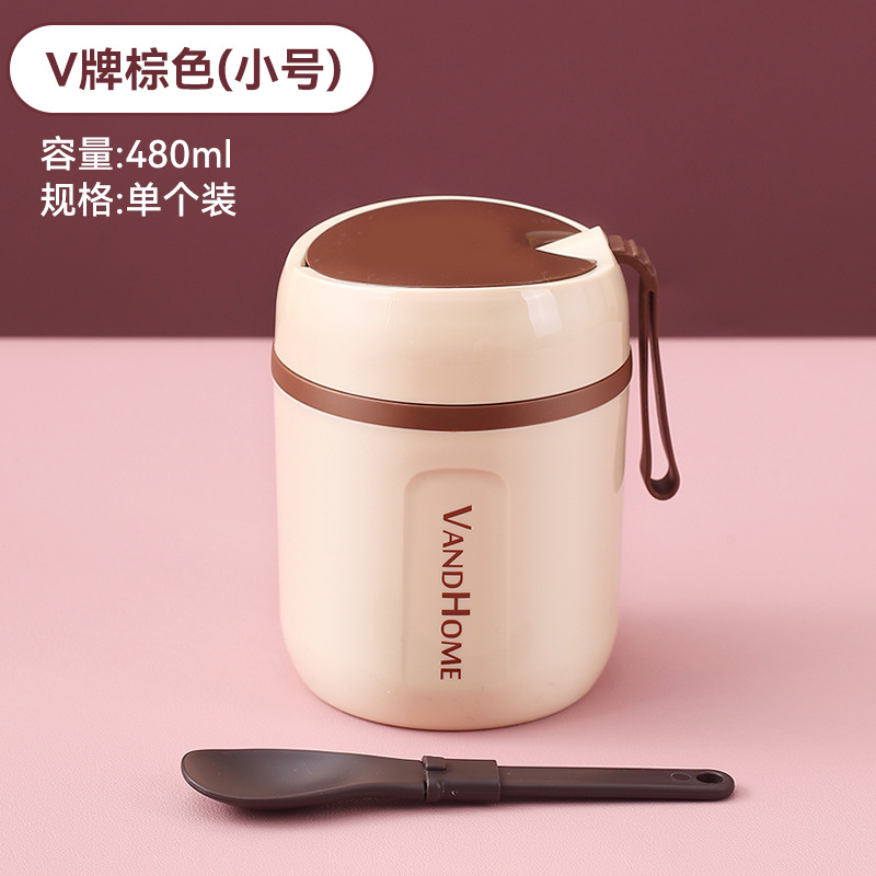 304 taza de desayuno de acero inoxidable estudiante de alta apariencia taza de sopa aislada taza de leche para niños lonchera portátil olla de sopa taza