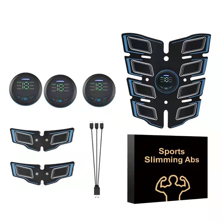 EMS スポーツトレーニングフィットネス機器腹部筋肉フィットネスベルト屋内ホーム腹筋マッサージャーユニセックス|undefined