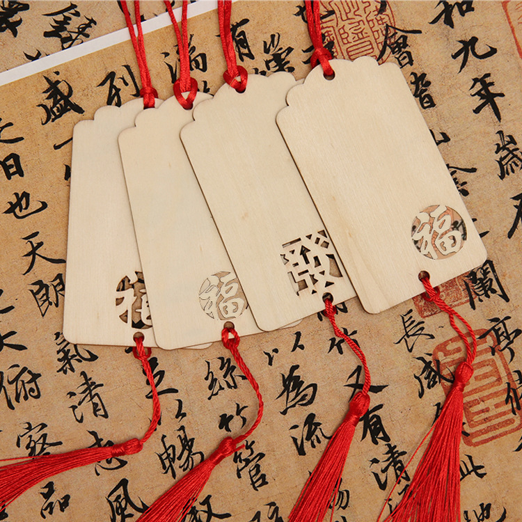 Wooden wish card blessing card handwriting wooden tag decoration listing fortune scenic spot temple blessing pendant wholesale