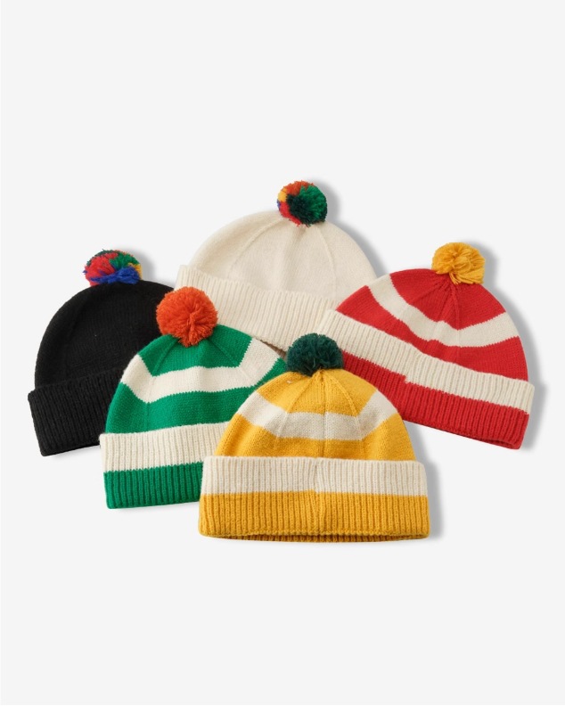 Holiday, Daily Occasion Unisex Sweet Classic Style Stripe Eaveless Wool Cap