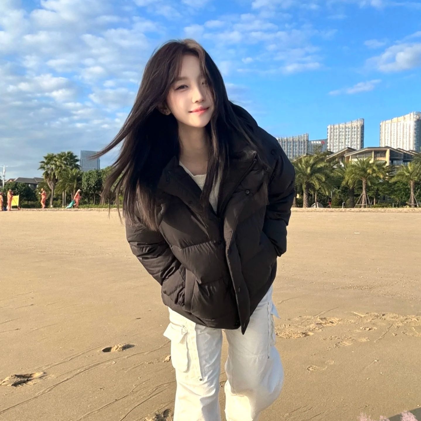 Dicke und warme Daunenjacke für Herren, modisch, vielseitig, schlicht, hochwertiger, kältebeständiger Outdoor-Mantel, kältebeständig und schnelltrocknend._voghion.com