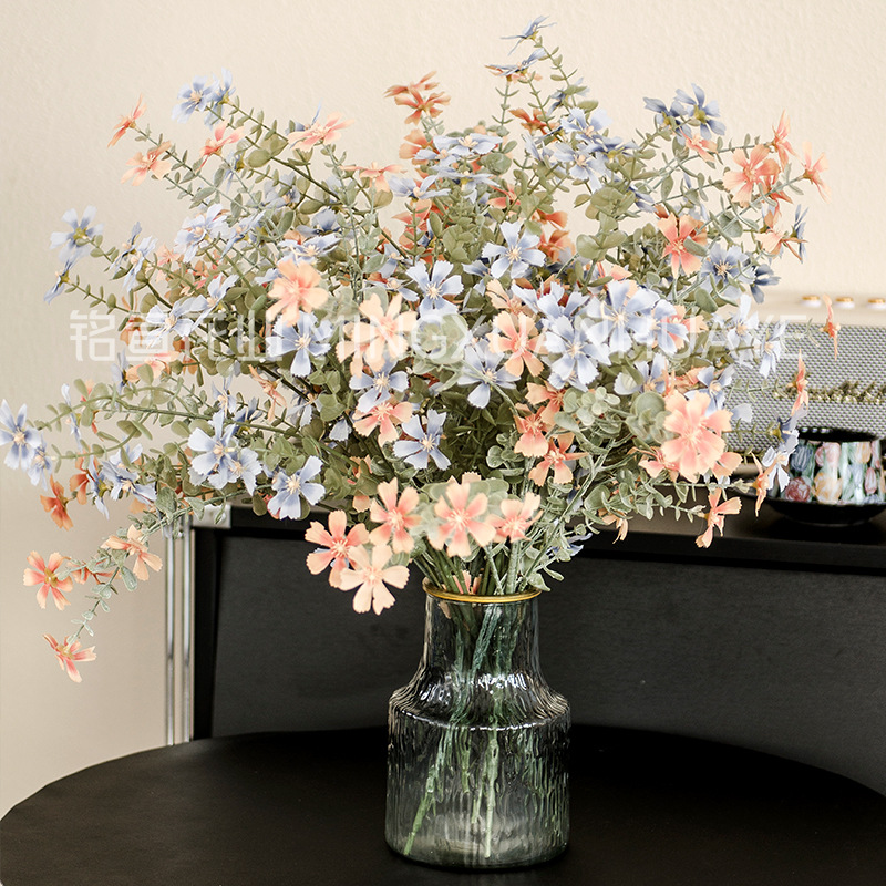 인공 꽃 데이지 가짜 꽃 홈 거실 꽃 장식품 다채로운 작은 야생 꽃 인공 꽃 웨딩 장식 꽃 아트