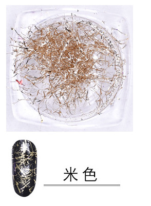 Manicura Nueva joyería oro y plata hoja de color de seda de uñas de oro y plata de seda espejo mágico Rosa tira de color desgaste de uñas manicura joyería