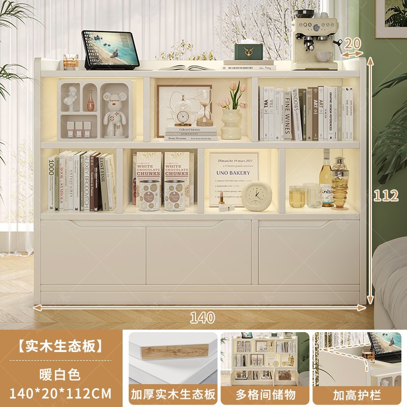 Estante para libros de madera maciza de piso a techo, estante de exhibición de almacenamiento de rejilla múltiple para el hogar, dormitorio, armario bajo junto a la cama, estantería con puerta