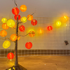 New LED Outdoor Waterproof Paper Lantern String Lights, New Year Atmosphere Decor, Cross-border Star Lanterns and Colorful Lights