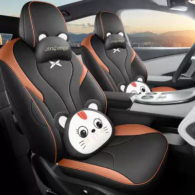 Modelə uyğun (Original) oturacaq örtükləri: seat covers, full leather, extended - black-brown-cartoon-version-note-the-model-year-front-row-fully-covered-rear-row-partially-covered