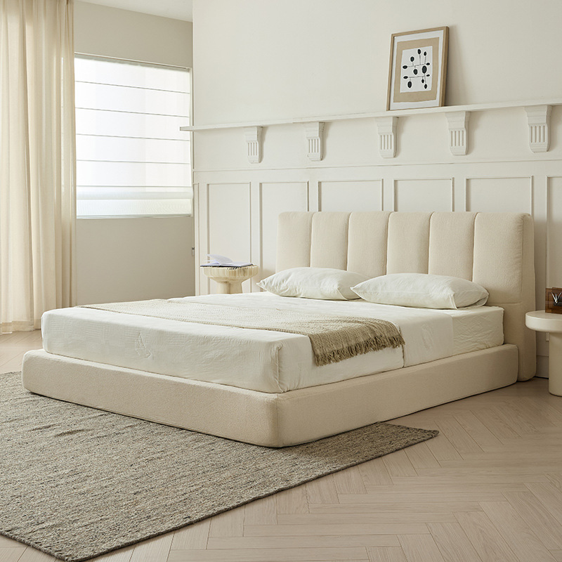 Cama plegable de tela en el extranjero pequeña casa de comercio exterior cama compresible de paquete blando de un solo apartamento cama de ensamblaje metal