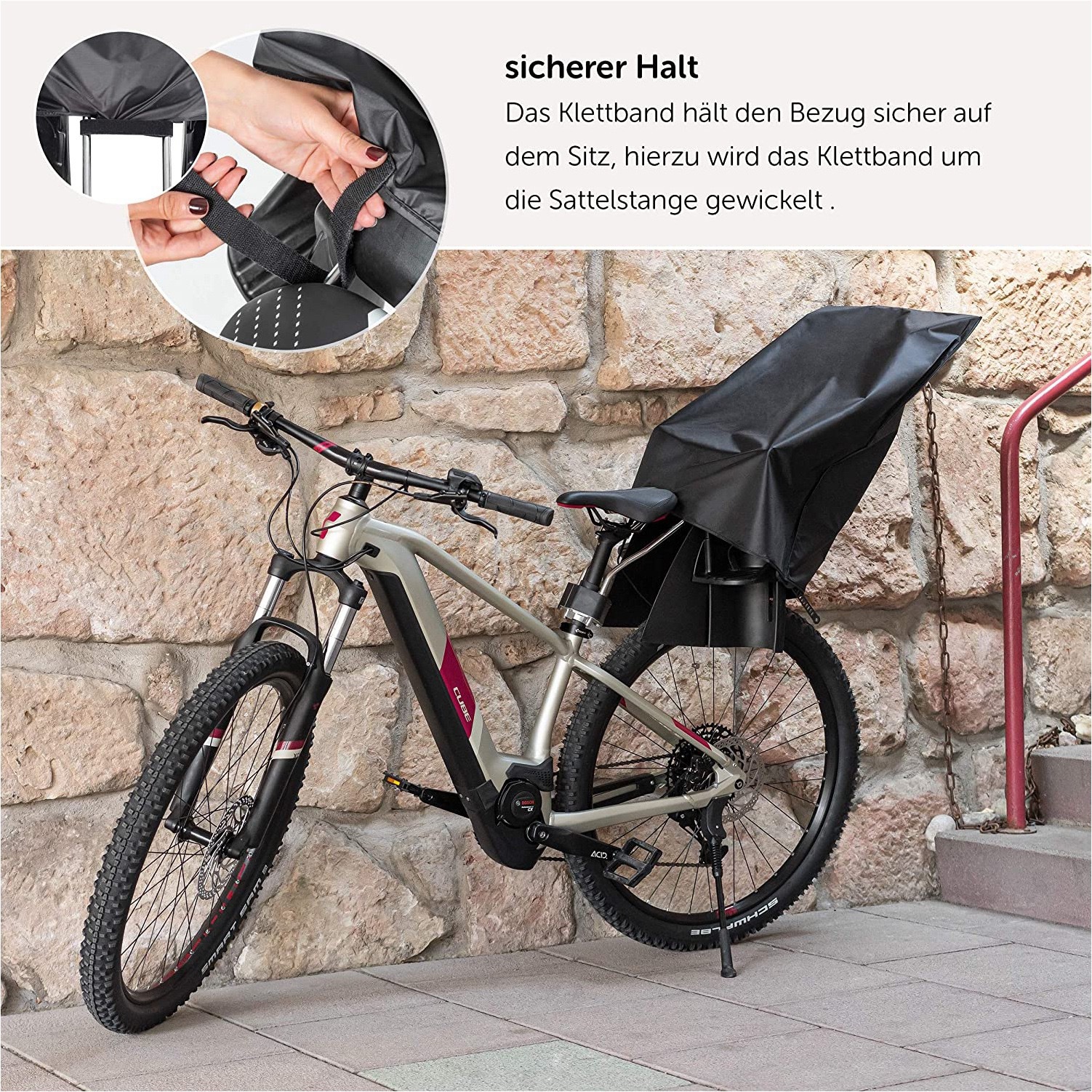 Cross-border bicycle rear seat cover 210D silver-coated fabric bicycle child seat waterproof cover dustproof and rainproof bicycle