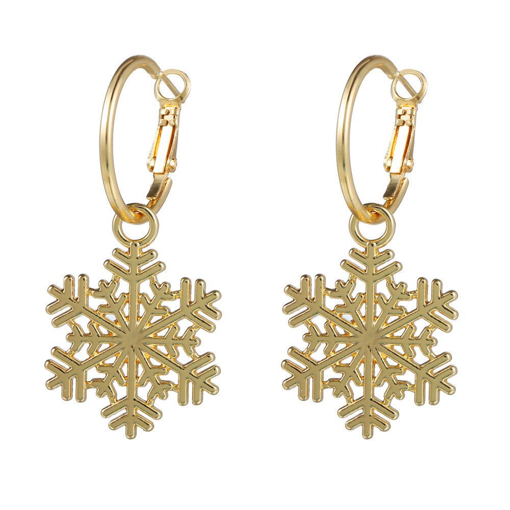Christmas Earrings Simple Christmas Hollow Snowflake Earrings Christmas Gifts Gifts Hot Sale