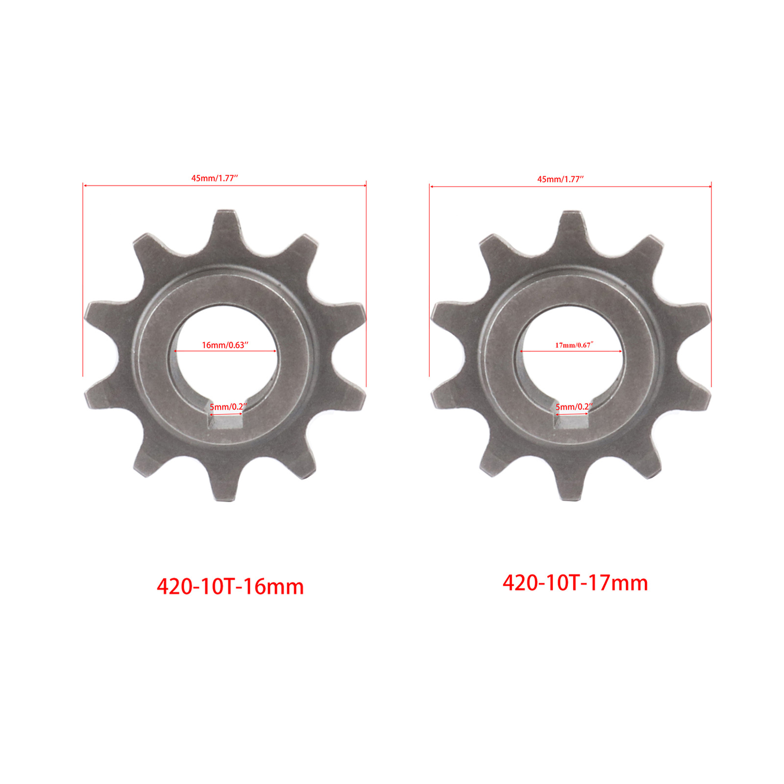 420 10-Tooth 11-Tooth 16/17mm Front Engine Keyway Sprocket Coleman Ct200 Trail 200