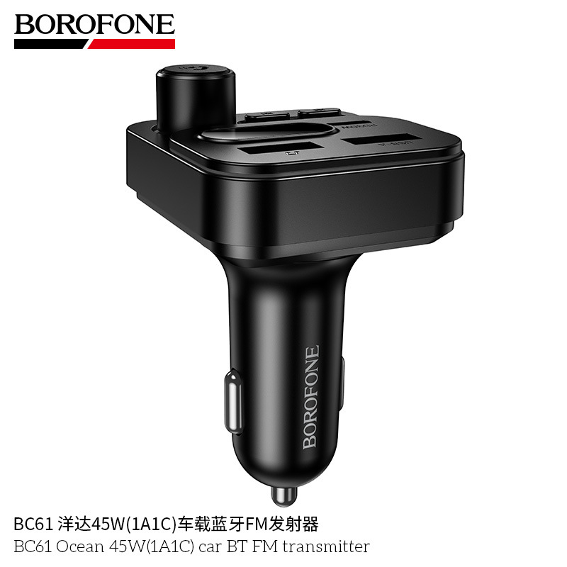 BOROFONE BC61 Car Bluetooth FM Transmitter 46W Fast Charging Dual Port MP3 Player Wireless Receiver