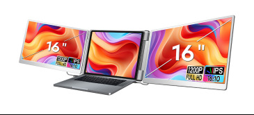 Pantalla portátil con respaldo, pantalla dual de doble línea, pantalla secundaria del portátil