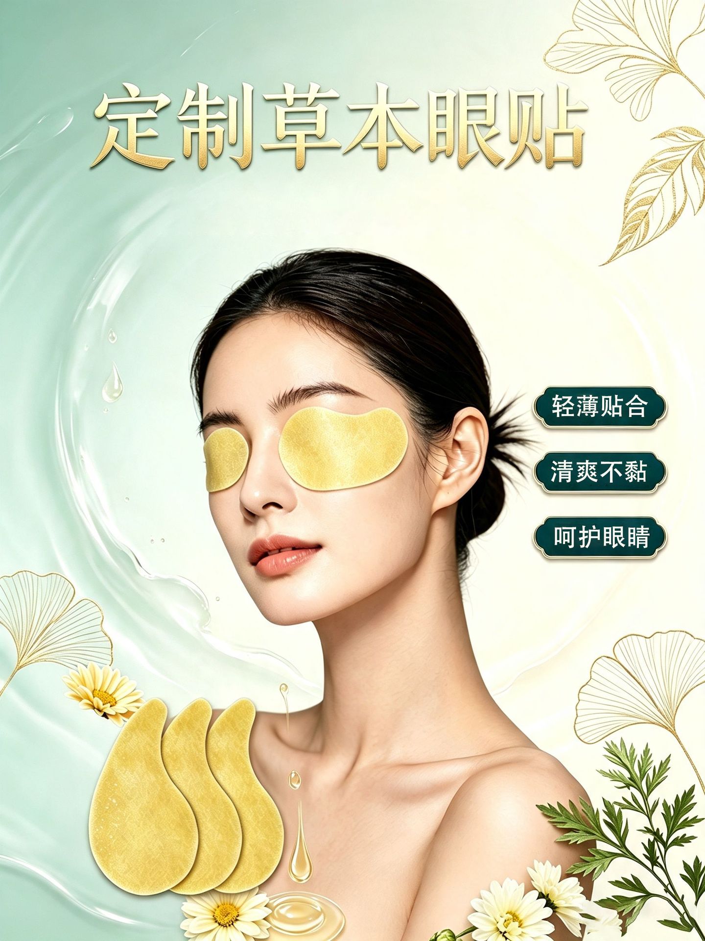 Lutein Hydrogel Eye Patch for Adults and Children Soothing Eye Care Home Use overview