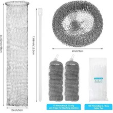 洗衣机排水管专用过滤网304不锈钢净化水质防虫防鼠跨境附赠扎带