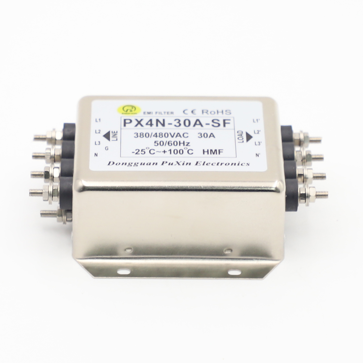 普鑫三相滤波器原厂家直销PX4N-30A-SF高品质三相四线电源滤波器