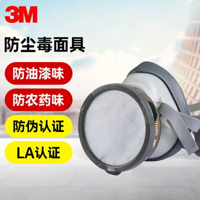 3M1201防毒面具喷漆农药防毒口罩防尘异味防护面罩防尘毒套装