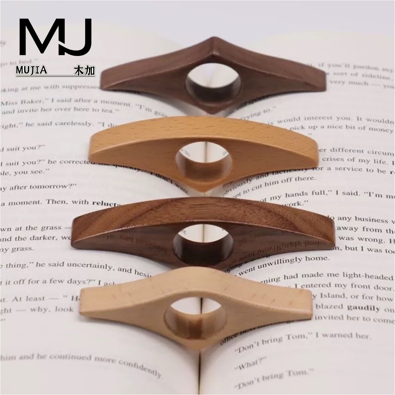 Fuente transfronteriza Book Page Libro de madera Clip de página de lectura Dispositivo de prensa de libros Lectura perezosa con una mano Marcador de lectura