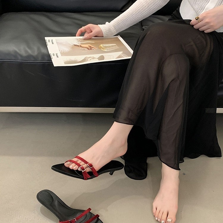 Mules pointed-toe stiletto heels