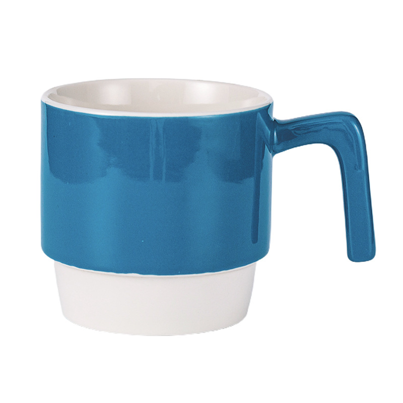 Transfronterizo de Amazon taza blanca taza de alto aspecto creativo Oficina taza de café pareja taza de agua Taza de cerámica