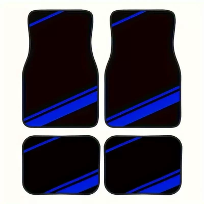 Mat Wholesale | Avtomobil döşəmə paspasları - blue-and-black-slash-3344cm-two-piece-pack