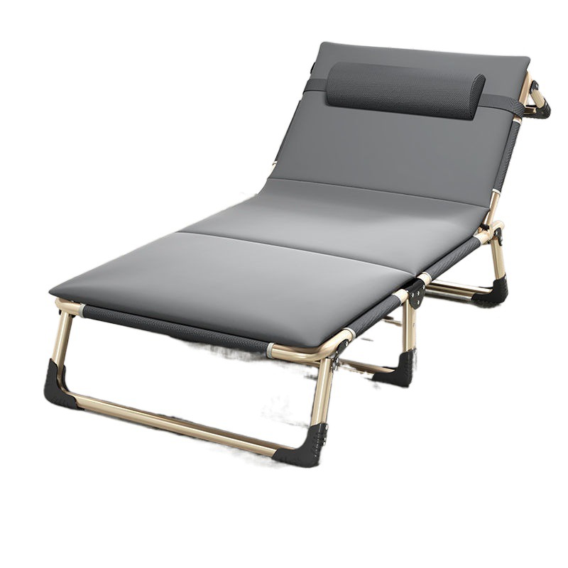 Cama plegable Cama de almuerzo de oficina individual Silla de cama portátil Cama de siesta simple Fuente de la cama Fábrica de una pieza al por mayor