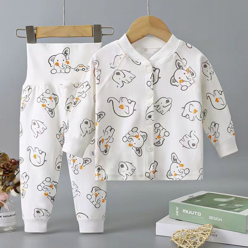 儿童内衣套装棉宝宝高腰护肚秋衣秋裤男女童装睡衣婴儿衣服