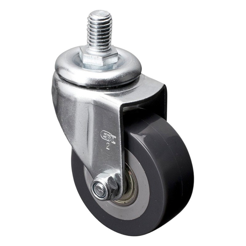 Rueda Giratoria con Varilla Roscada 1.5/2/2.5 Pulgadas Modelo 26-76 de PU con Freno