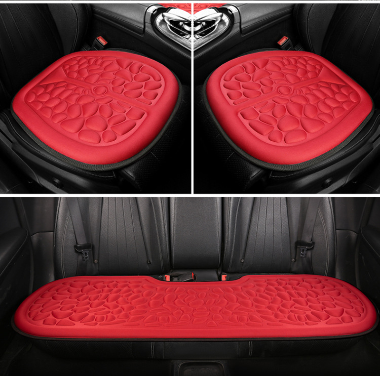 Four Seasons Car Seat Cushion Universal Three-piece Comfortable Air Cushion Simple Thickened Single-piece Rear Breathable Seat Cushion Without Backrest