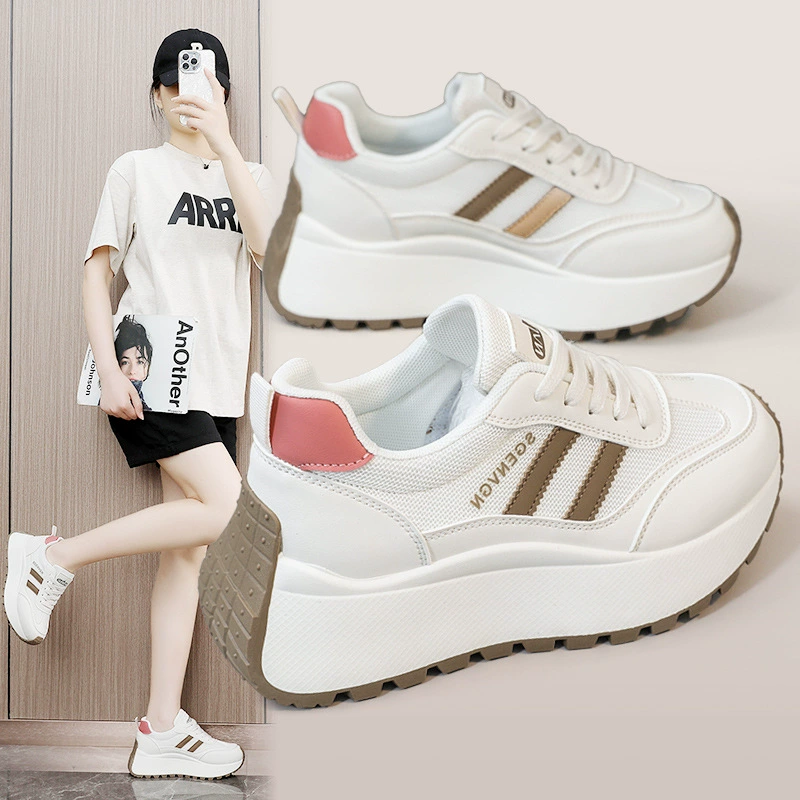 ZY2003 сетчатые дышащие кроссовки женская весна 2025 года новая обувь папы на толстой подошве легкая нескользящая дорожная обувь