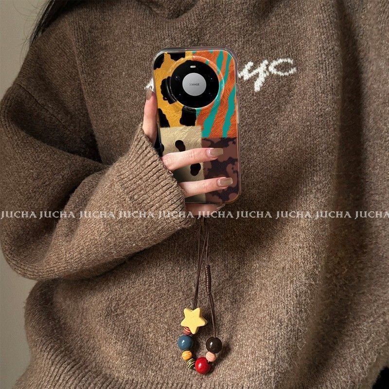 Suitable for Huawei Mate80 Mobile Phone Case, High-Looking and Light-Luxury Huaweimate70Pro Women's Model with Leopard Print Pattern Stitching Suitable for Huawei Mate80 Mobile Phone Case, High-Looking and Light-Luxury Huaweimate70Pro Women's Model with Leopard Print Pattern Stitching