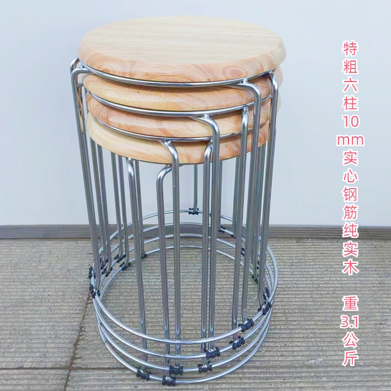 매우 두꺼운 10mm 6열 강철 막대 순수 단단한 나무