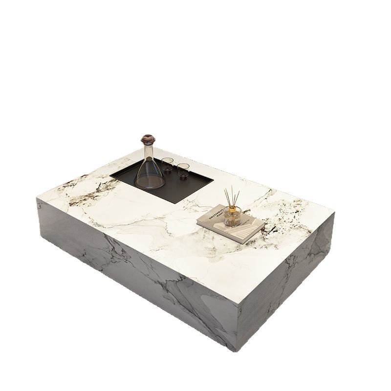 Té de roca de piso grueso estilo italiano minimalista moderno minimalista ligero lujo sala de estar oficina en casa rectángulo pequeño apartamento