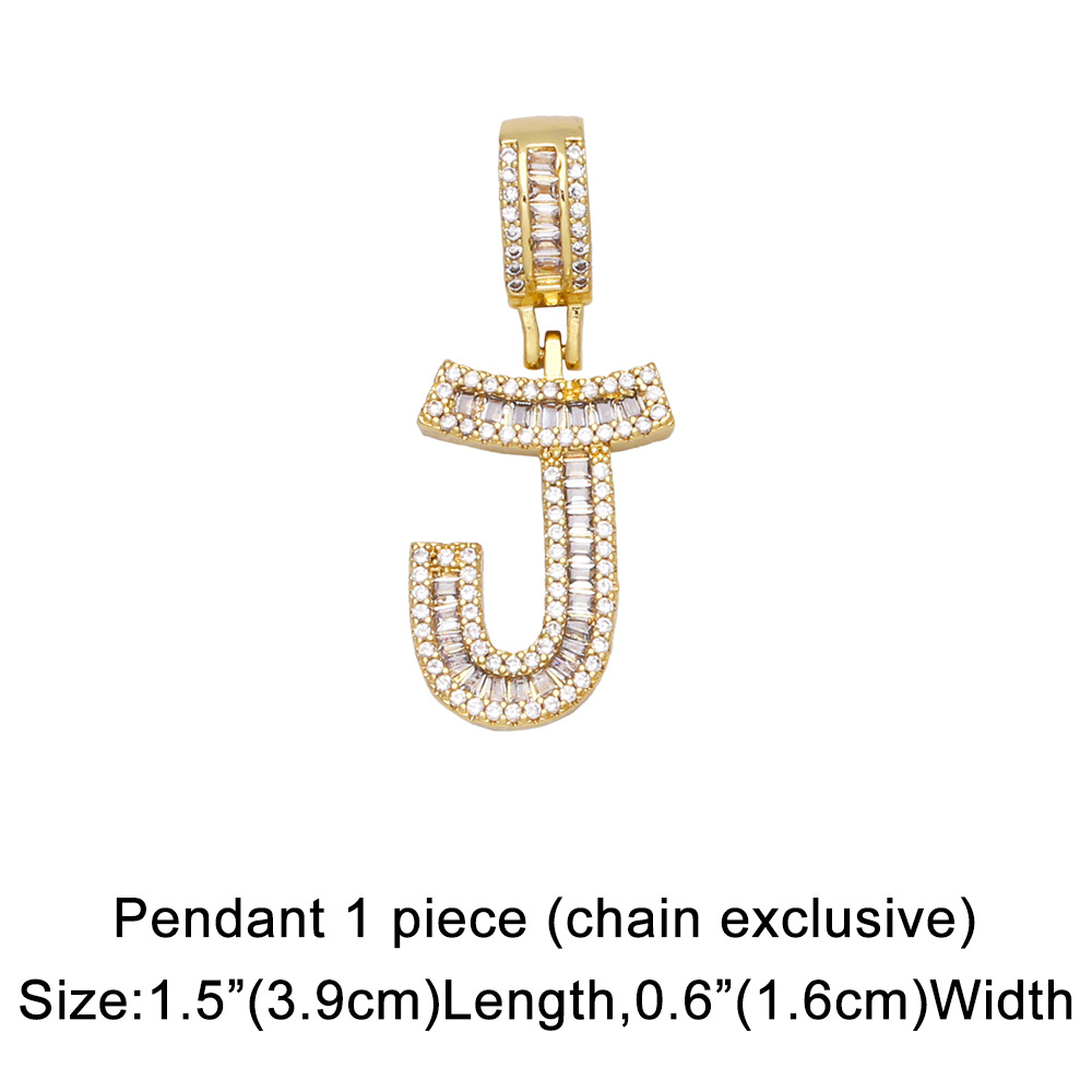 15g Weight 18K Gold Plated Plating Material Necklace Classification Wedding Occasion Copper Material Geometric, Letter Pattern Unisex Gender Fashion Style Fashion Zircon Letter Hip Hop Men's And Women's Copper Necklace 8