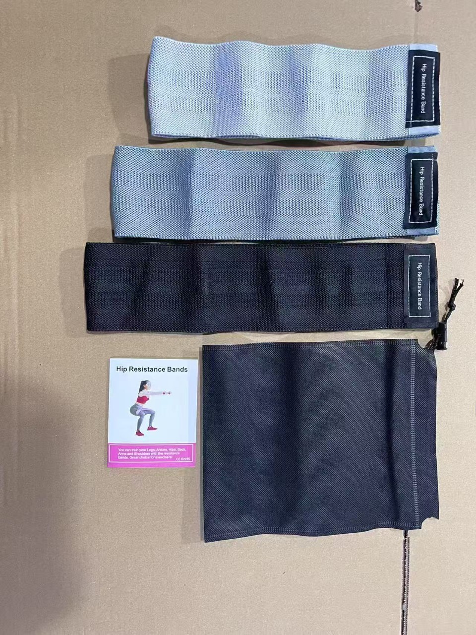 In-Stock Elastic Yoga Resistance Bands, Indoor Fitness for Men and Women, Hip Training, Butt Circle, Beauty Butt, Squat, Non-Slip