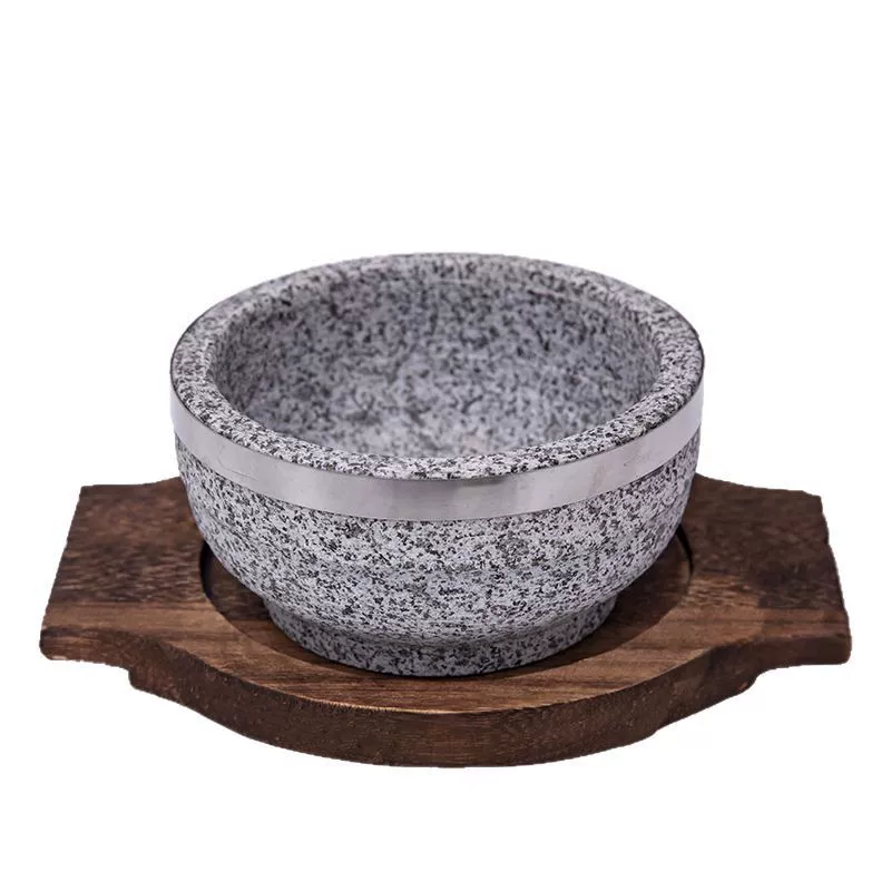 Коммерческая каменная чаша пибимпап из натурального камня, корейская кухня, настоящая корейская каменная чаша, высокотемпературная кухонная утварь