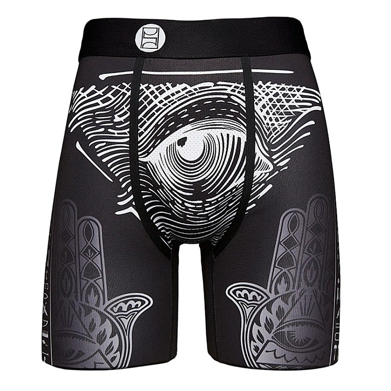 Marca de moda PSD seda de hielo pantalones cortos de poliéster pantalones de playa estampados anime deportes cómodos correr bóxer calzoncillos para hombres