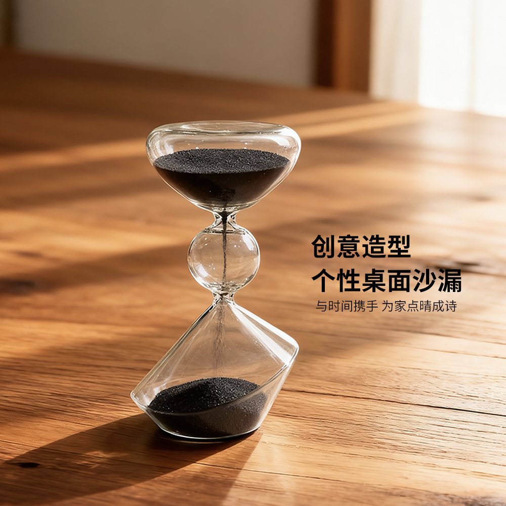 Hogar nórdico reloj de arena de vidrio de forma especial temporizador de arte reloj de arena regalos creativos estilo moderno decoraciones para el hogar