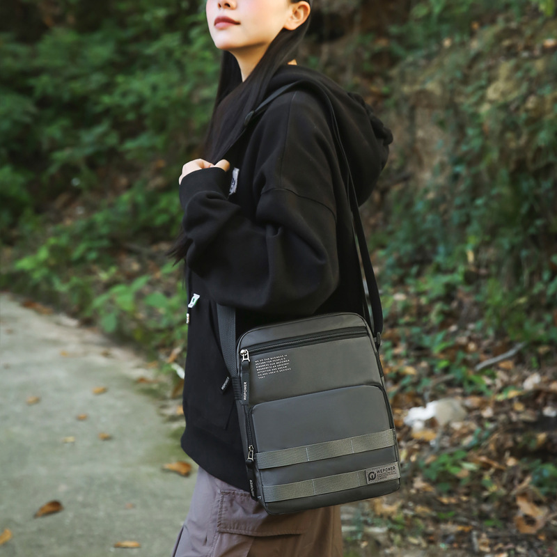 WEPOWER nuevo estilo de moda para hombres bolso de hombro de negocios anti-derramamiento bolso simple y ligero al aire libre mochila