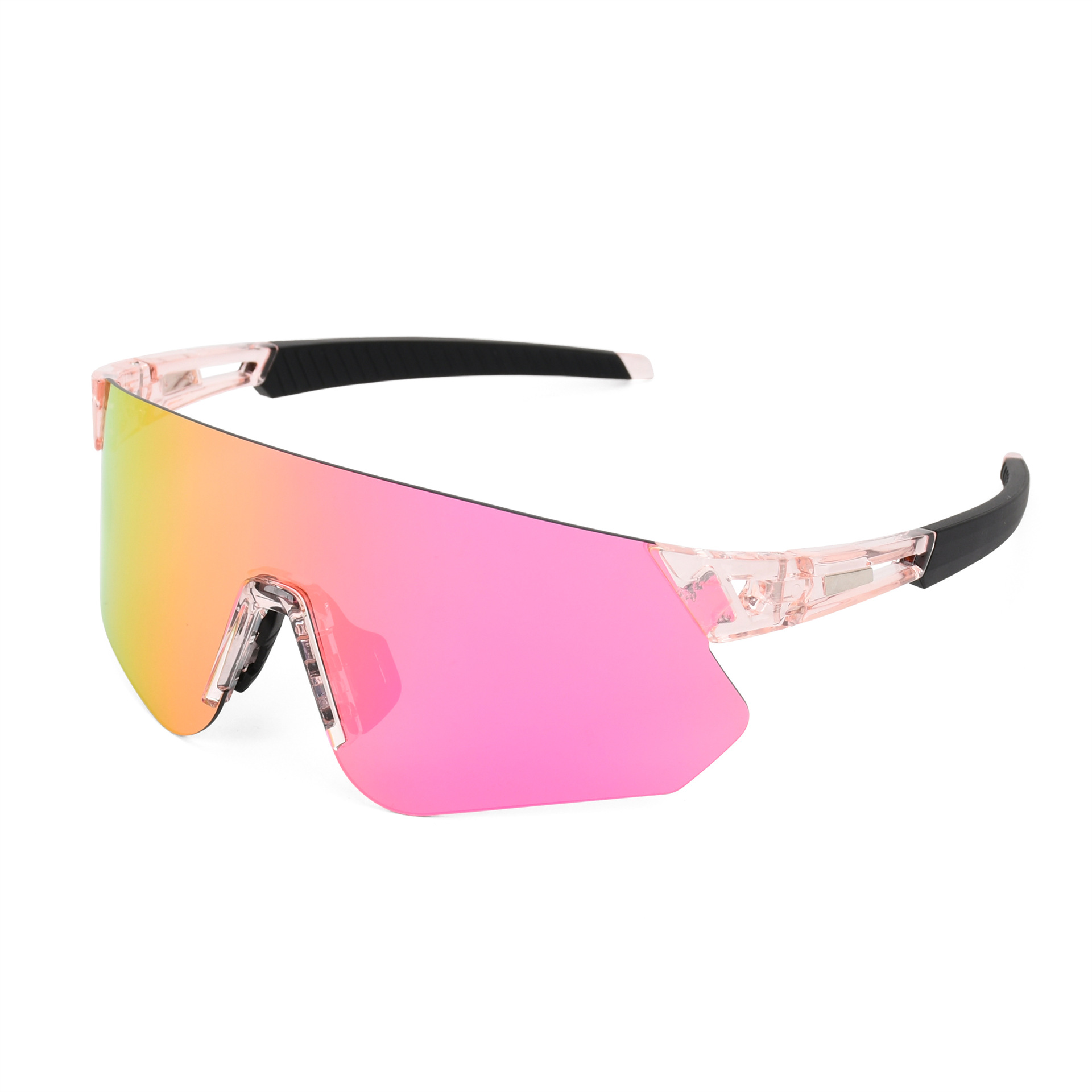 밝은 핑크 프레임 블랙 풋 커버 핑크 조각