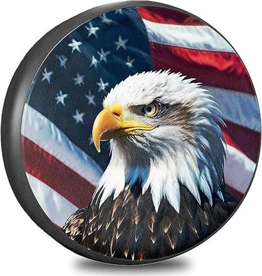 LOGO dust-proof tire cover – Spare wheel cover - 14inch-eagle-flag-bz50-1