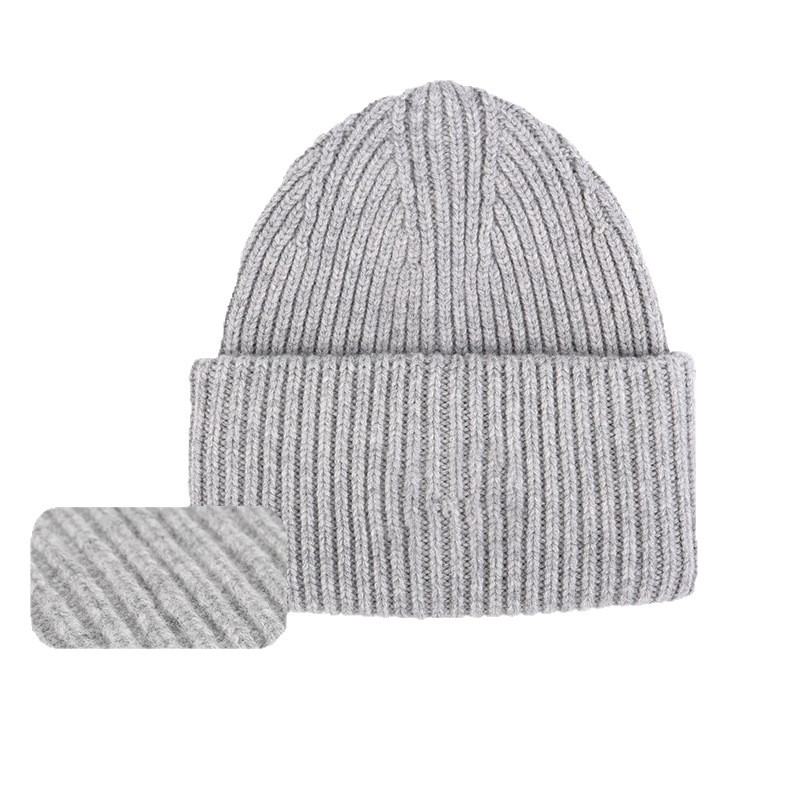 【スポット】新商品100% メリノウール保温ニット帽秋冬人気オーダーメードLogoフリップコールドキャップ