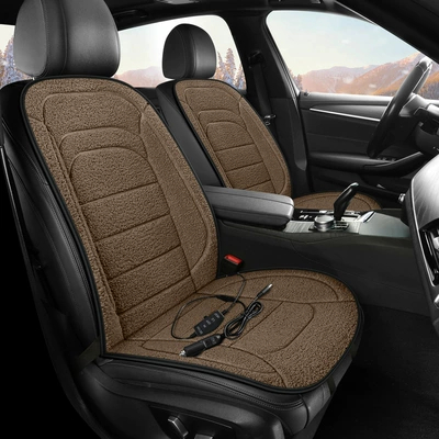 Car heated seat cushion 12V24V Seat cushion, seat cover - single-seat-coffee-color-universal-model