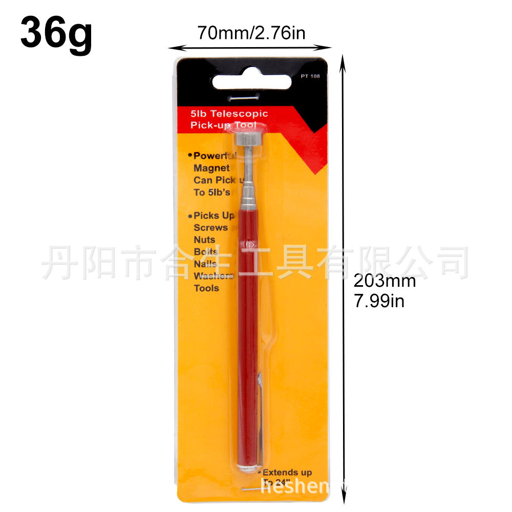 Retráctil magnético portátil pick-up con clip de la pluma imán de succión de hierro palo de succión herramienta de recogida